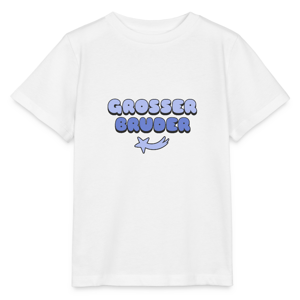 Bio Kinder T-Shirt "Grosser Bruder" - Weiß