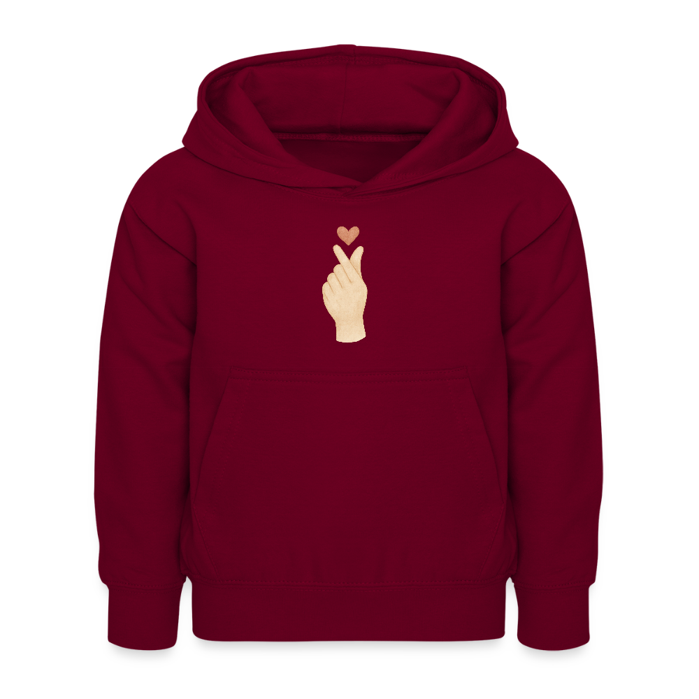 Kinder Kapuzenpullover "Herz" - Bordeaux