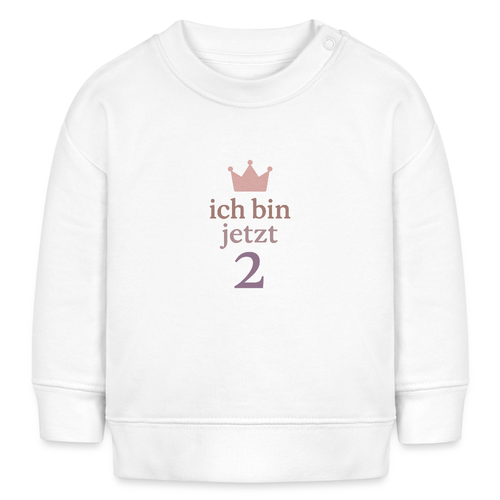 Bio Baby Pullover "ich bin jetzt zwei" - Weiß