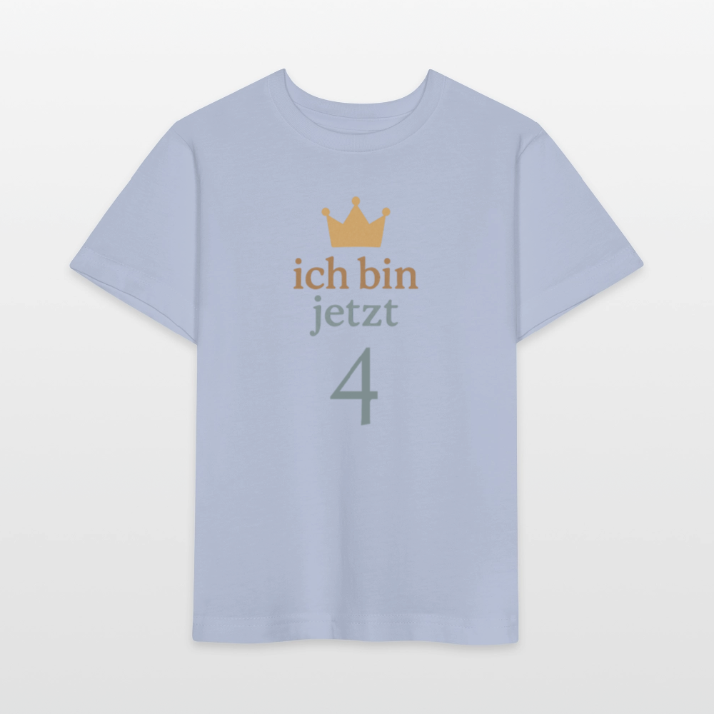 Bio Kinder T-Shirt "ich bin jetzt vier" - Lavendel-Violett