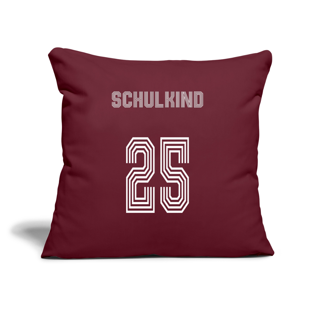 Sofakissen mit Füllung 44 x 44 cm "Schulkind 2025" - Burgunderrot