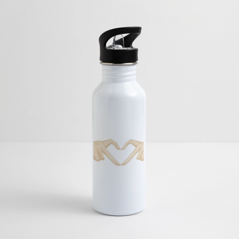 Trinkflasche "Herz" - Weiß
