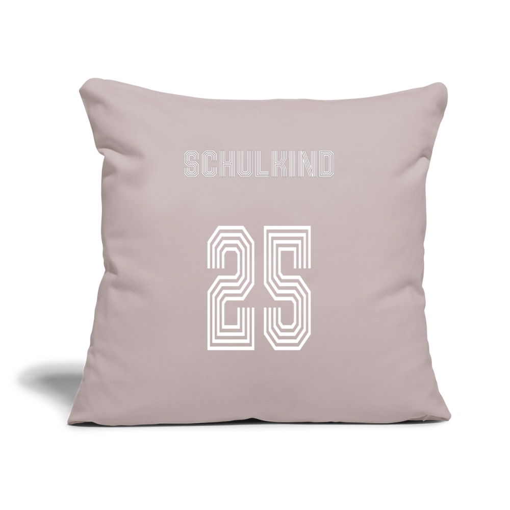 Sofakissen mit Füllung 44 x 44 cm "Schulkind 2025" - helles Taupe