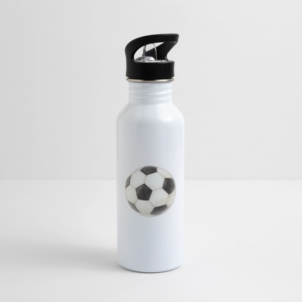 Trinkflasche "Fußball" - Weiß