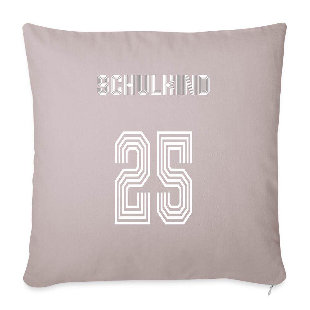 Sofakissen mit Füllung 44 x 44 cm "Schulkind 2025" - helles Taupe
