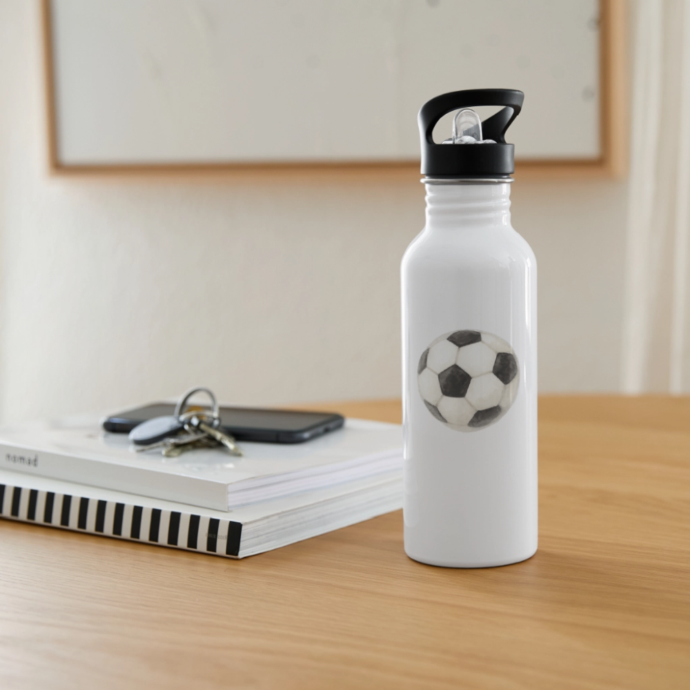 Trinkflasche "Fußball" - Weiß