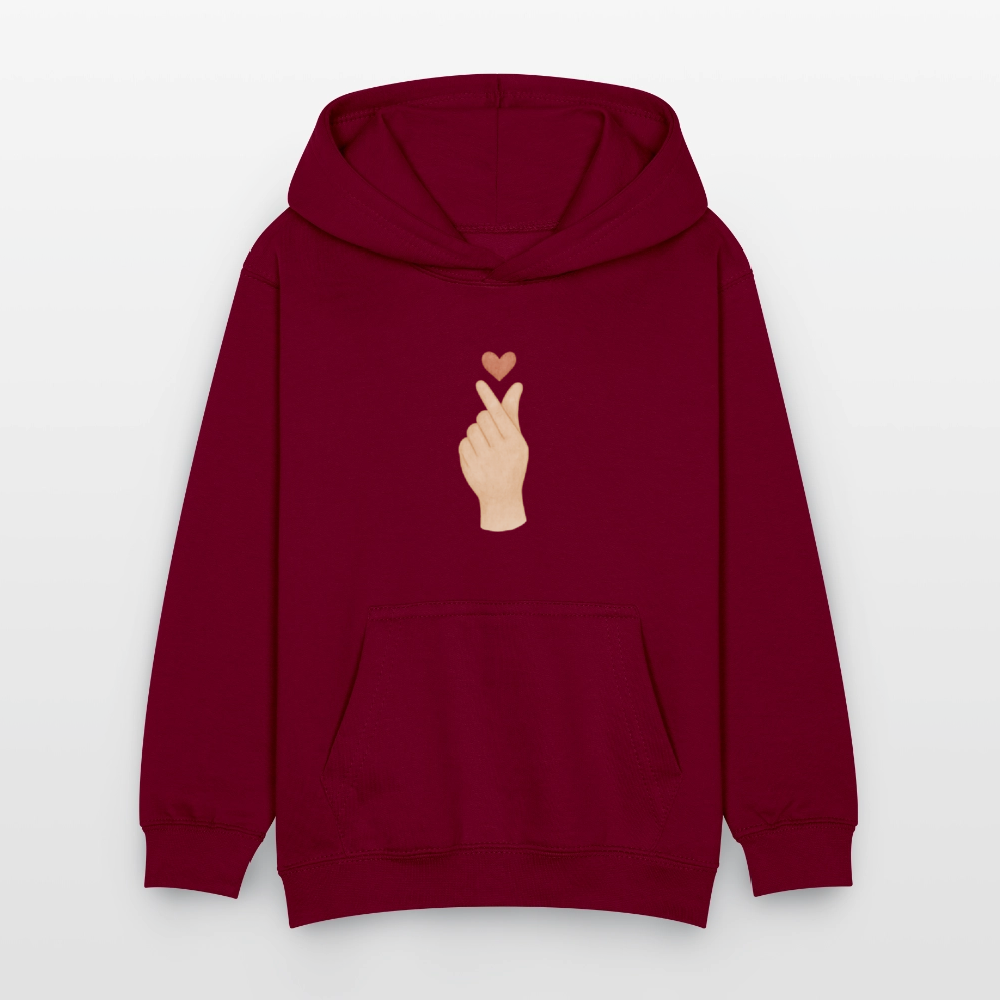 Kinder Kapuzenpullover "Herz" - Bordeaux