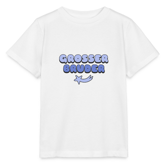 Bio Kinder T-Shirt "Grosser Bruder" - Weiß
