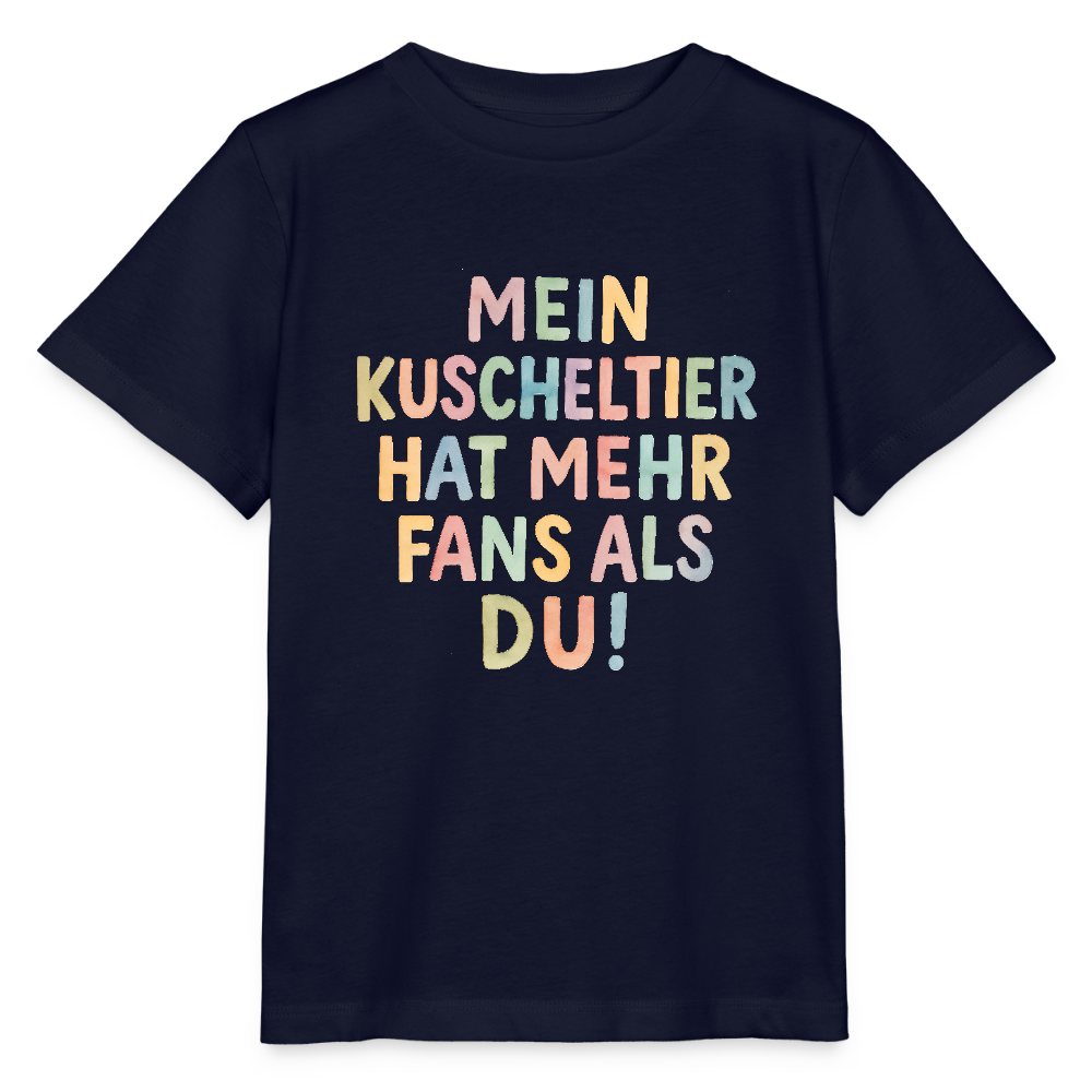 Bio Kinder T-Shirt "Mein Kuscheltier" - Navy