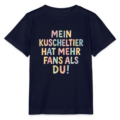 Bio Kinder T-Shirt "Mein Kuscheltier" - Navy
