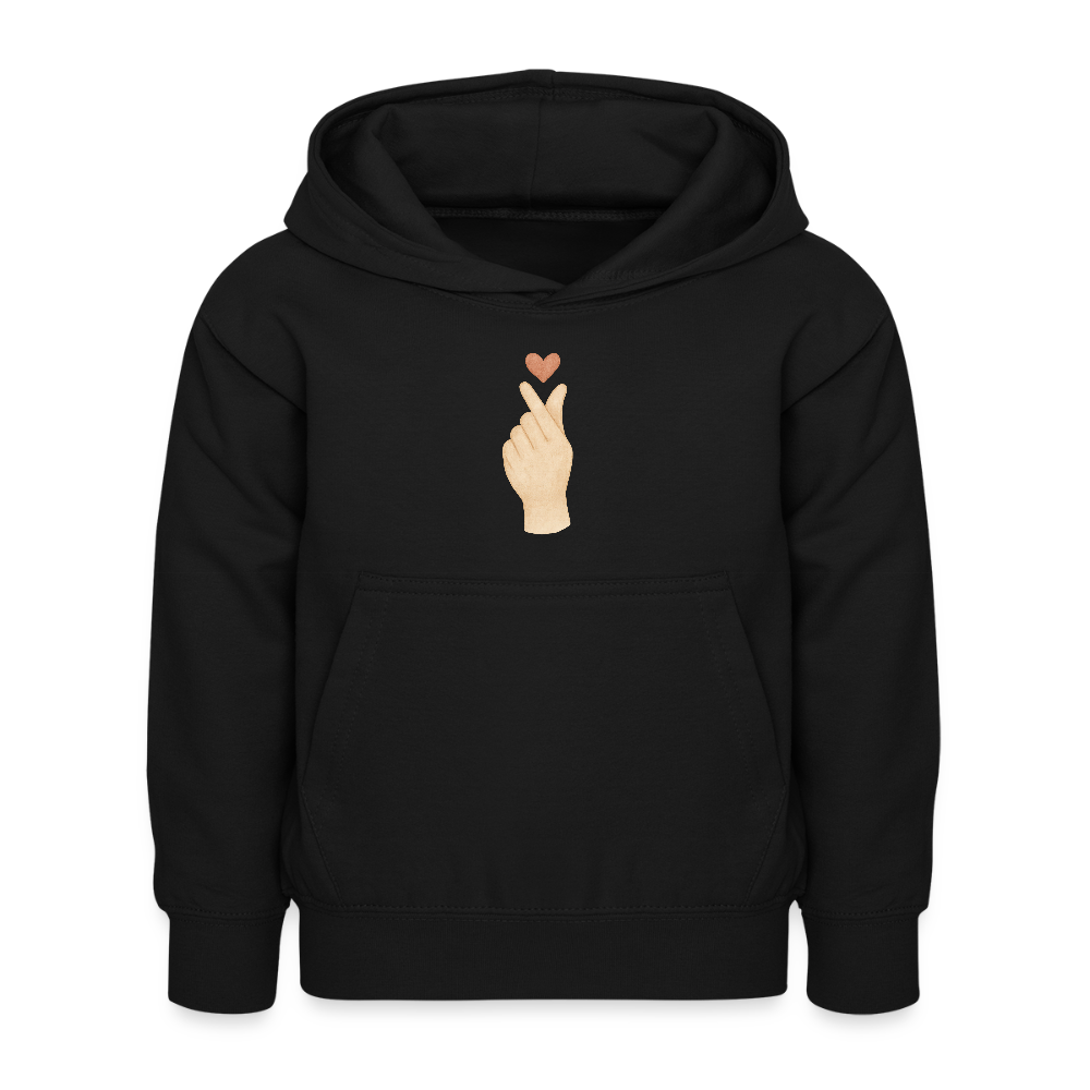 Kinder Kapuzenpullover "Herz" - Schwarz