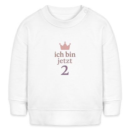 Bio Baby Pullover "ich bin jetzt zwei" - Weiß