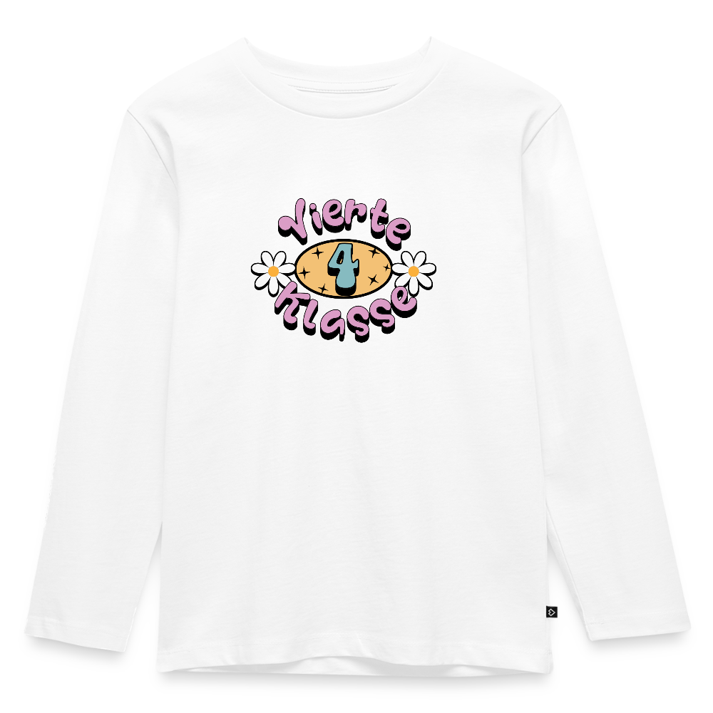 Kinder Langarmshirt "Vierte Klasse" - Weiß