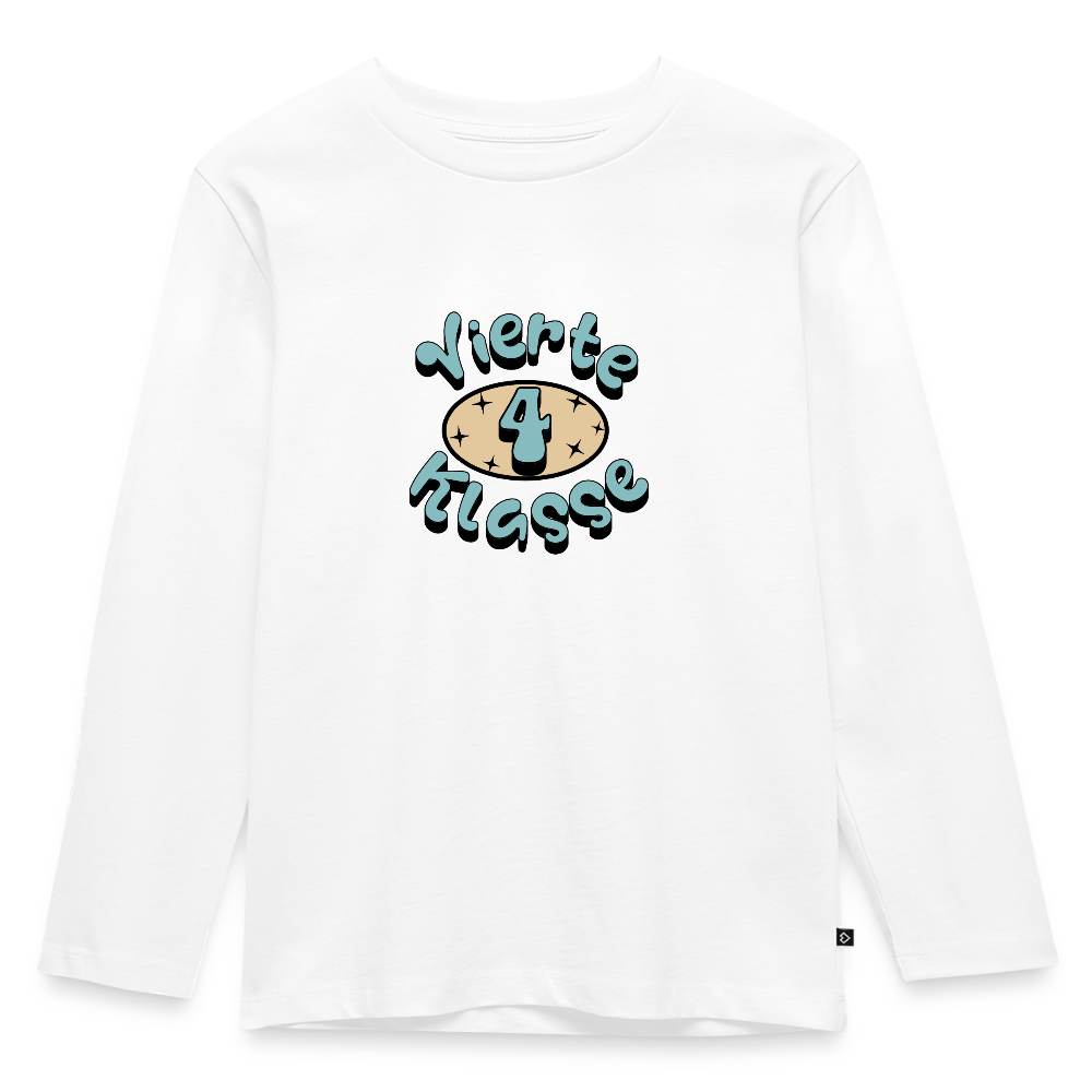 Kinder Langarmshirt "Vierte Klasse" - Weiß