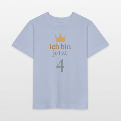Bio Kinder T-Shirt "ich bin jetzt vier" - Lavendel-Violett