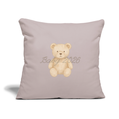 Sofakissen mit Füllung 44 x 44 cm "Baby 2026" - helles Taupe