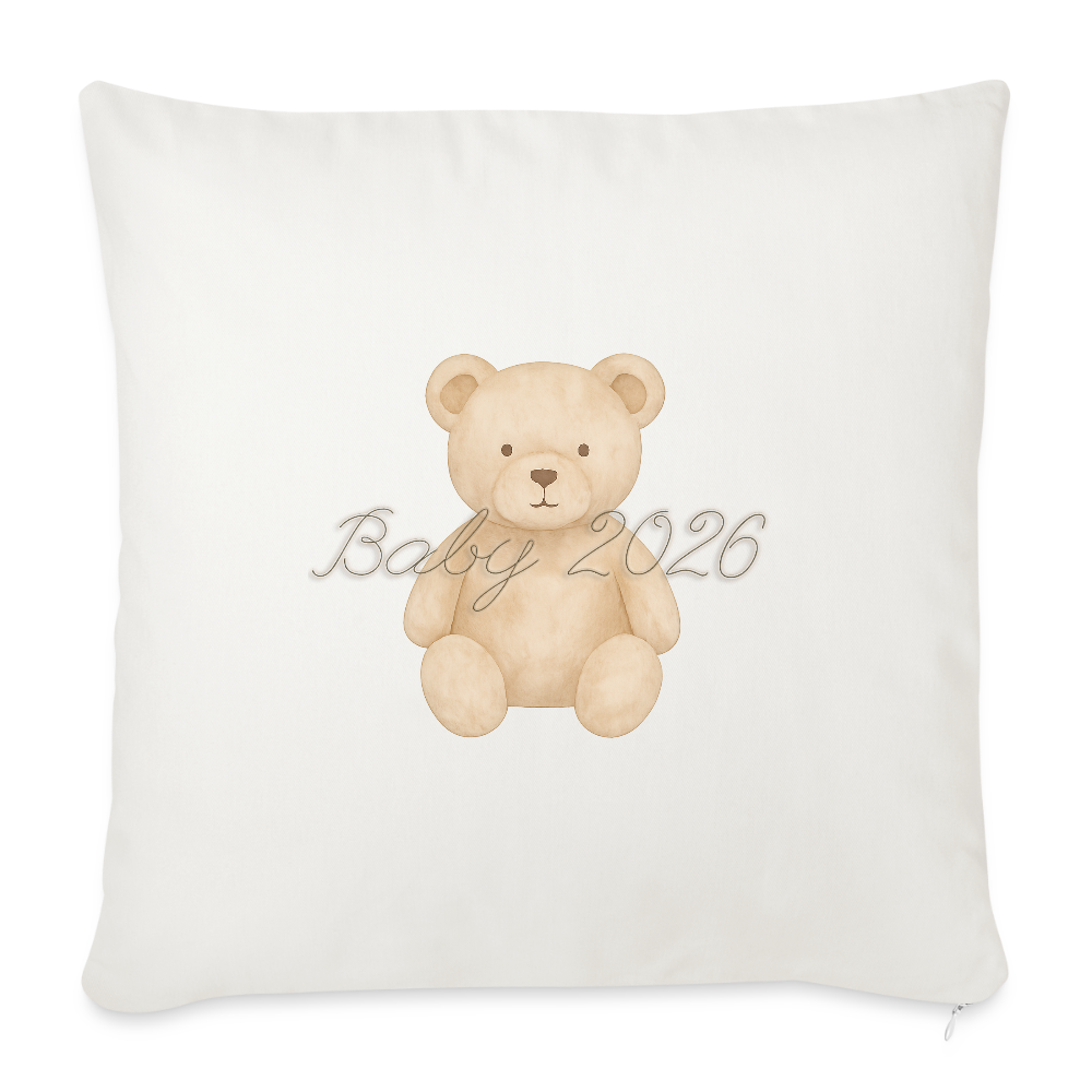 Sofakissen mit Füllung 44 x 44 cm "Baby 2026" - Naturweiß 