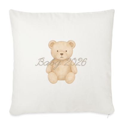 Sofakissen mit Füllung 44 x 44 cm "Baby 2026" - Naturweiß 