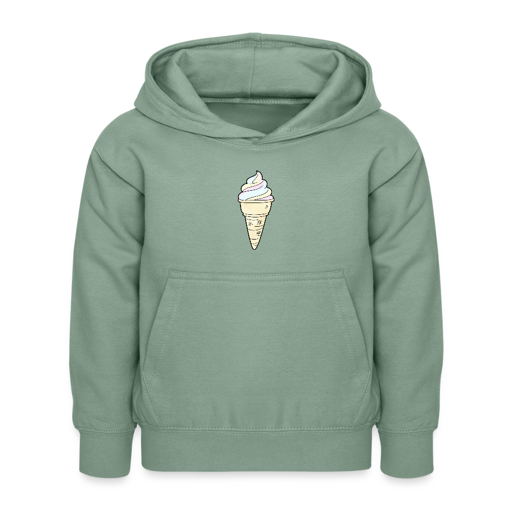 Kinder Kapuzenpullover "Soft Eis" - Graugrün
