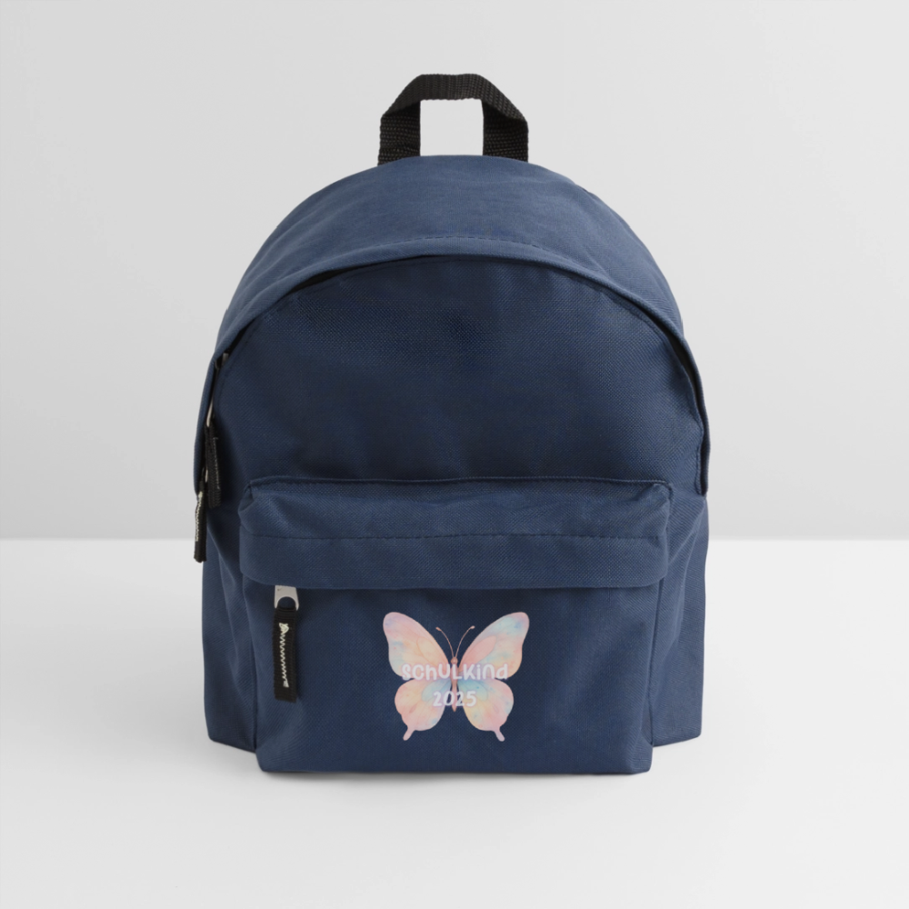 Kinder Rucksack "Schulkind 2025 Schmetterling" - Navy