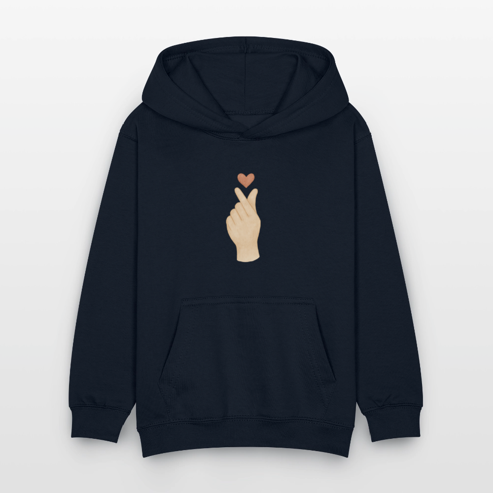 Kinder Kapuzenpullover "Herz" - Navy