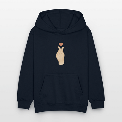 Kinder Kapuzenpullover "Herz" - Navy