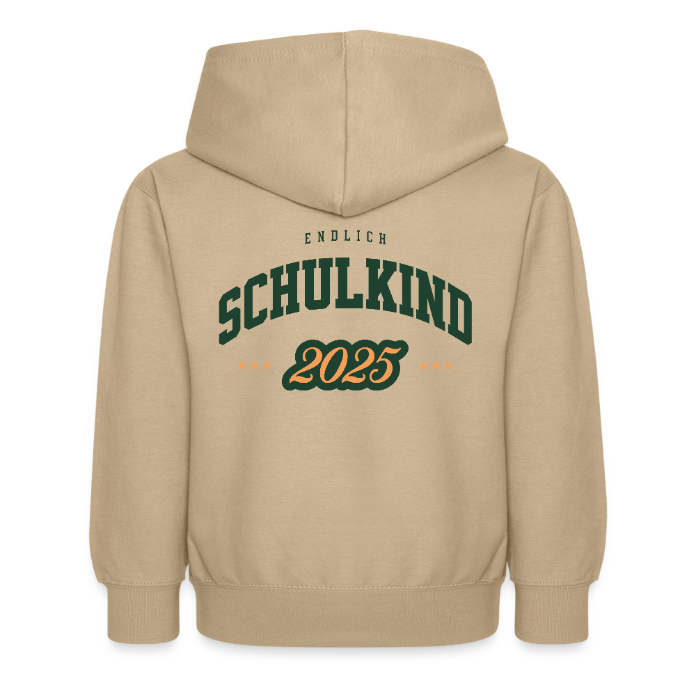 Kinder Kapuzenpullover "Endlich Schulkind 2025" - Sand