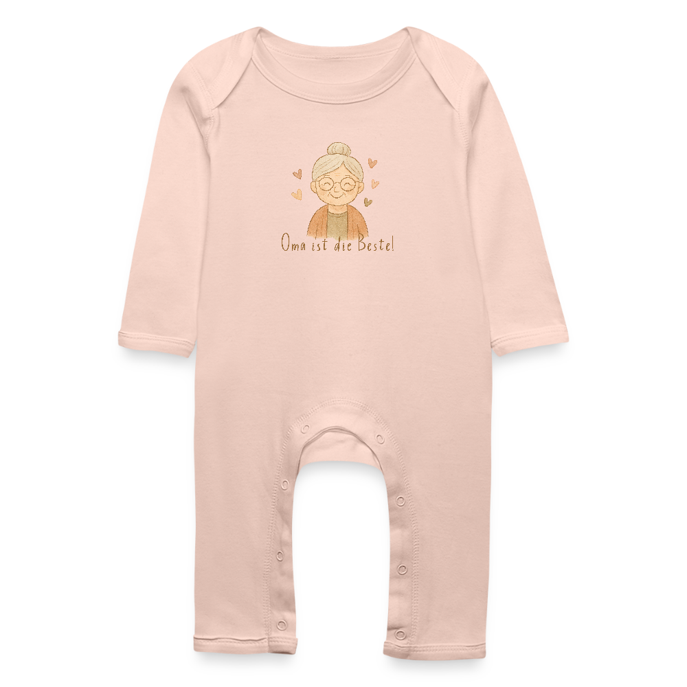 Bio Baby Strampler "Oma ist die Beste" - Kristallrosa