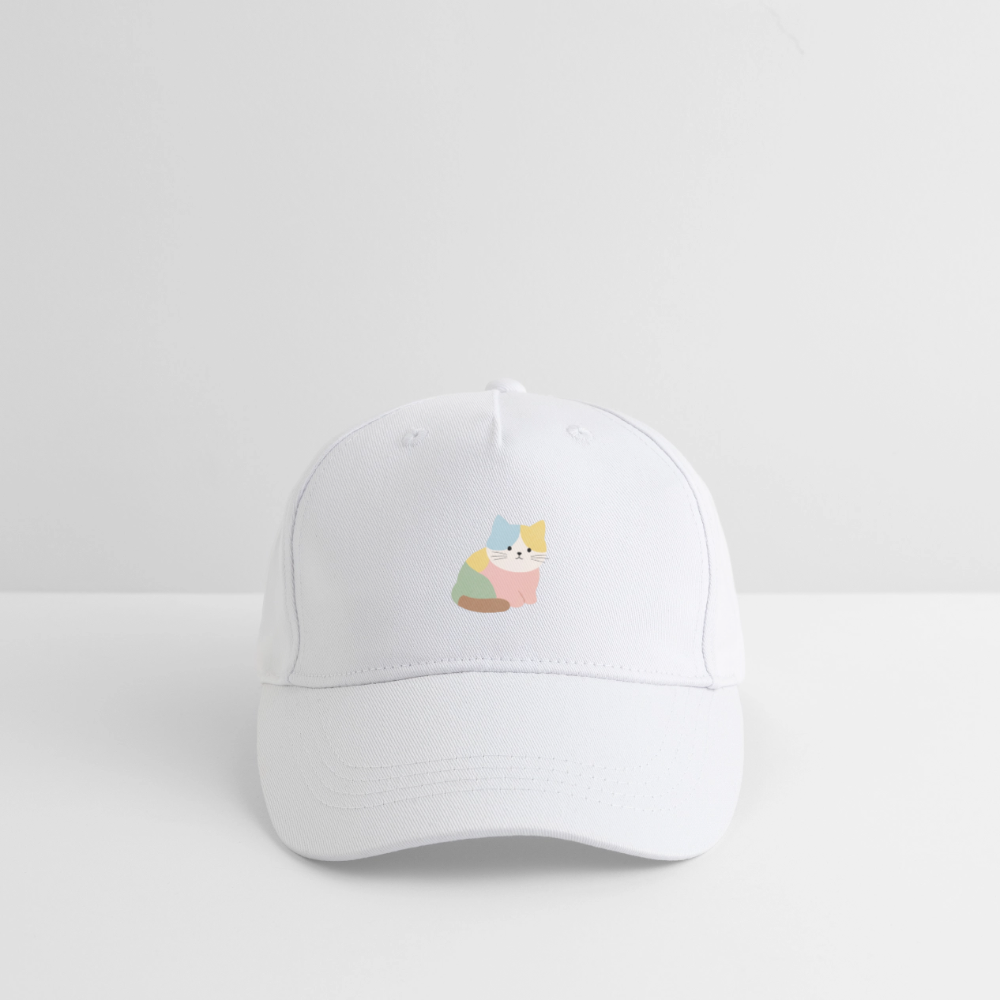 Bio Kinder Kappe "Katze" - Weiß