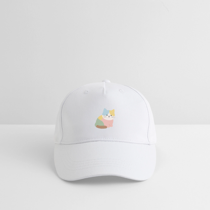 Bio Kinder Kappe "Katze" - Weiß