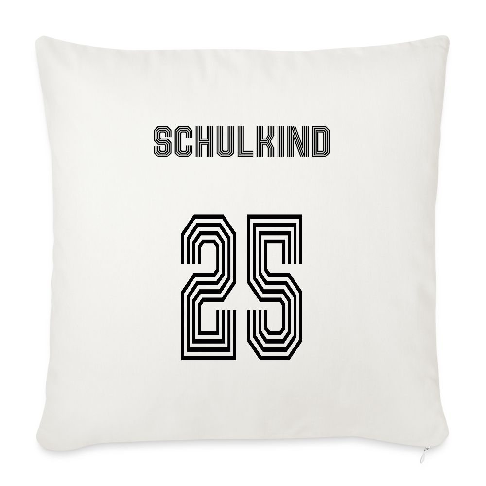 Sofakissen mit Füllung 44 x 44 cm "Schulkind 2025" - Naturweiß 