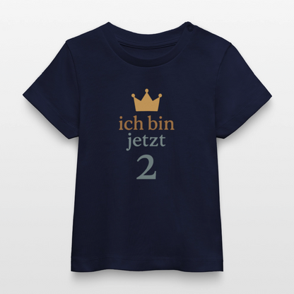 Bio Baby T-Shirt "ich bin jetzt zwei" - Navy
