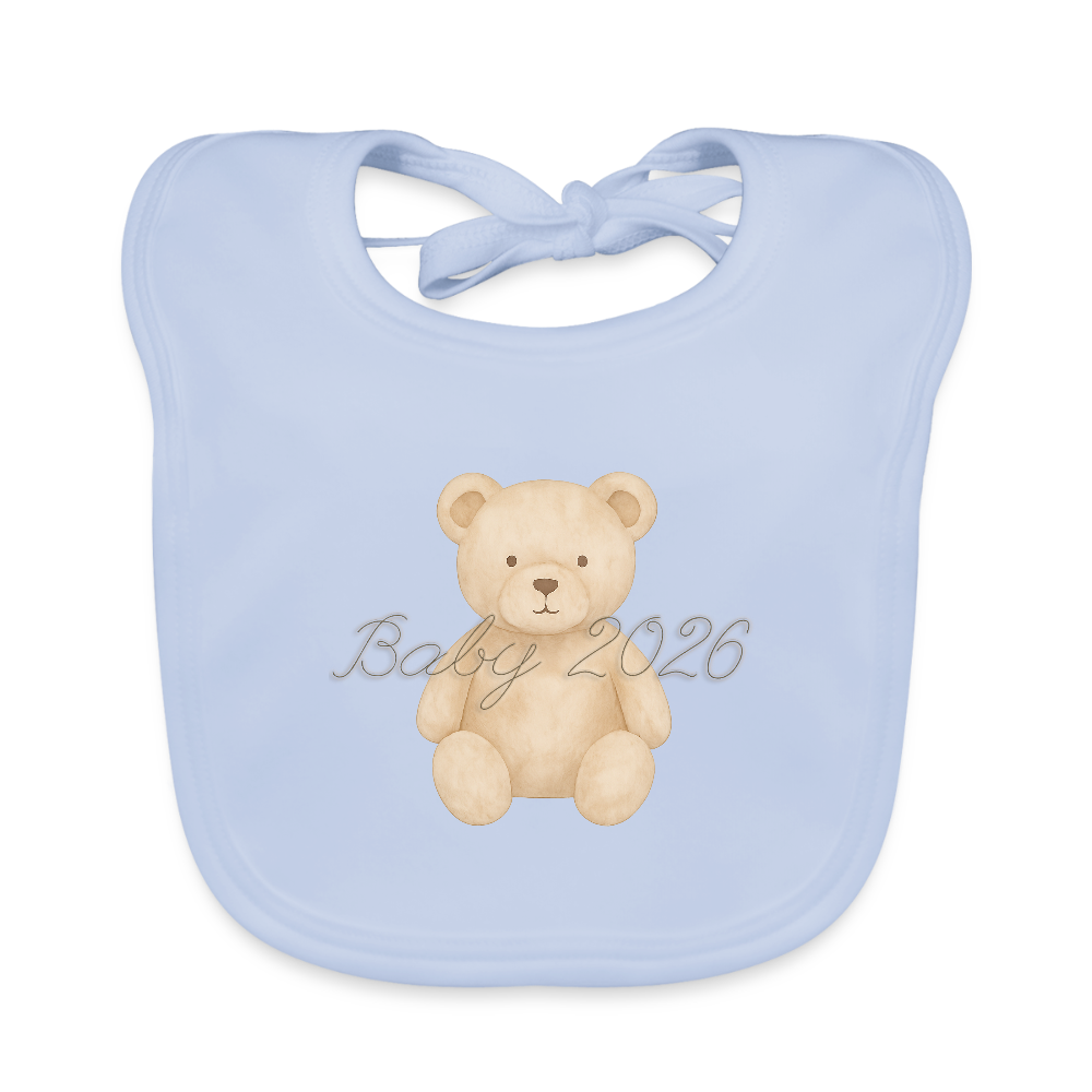 Bio Baby Lätzchen "Baby 2026" - sky Blue
