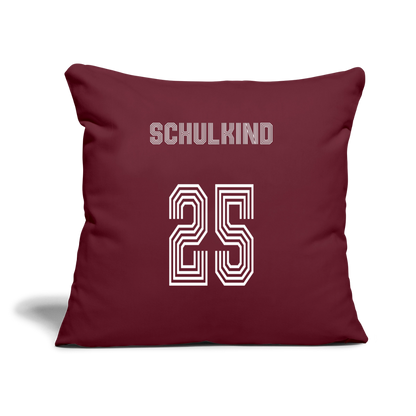 Sofakissen mit Füllung 44 x 44 cm "Schulkind 2025" - Burgunderrot