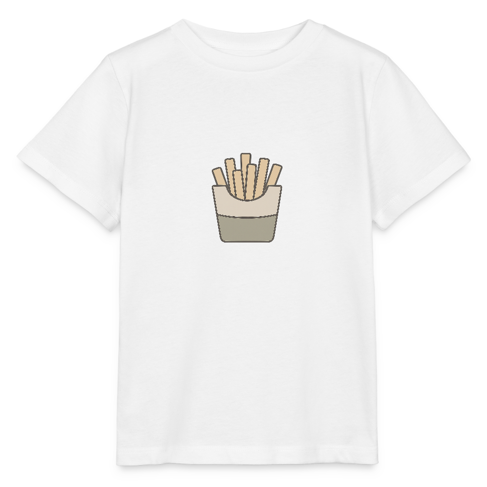 Bio Kinder T-Shirt "Pommes" - Weiß