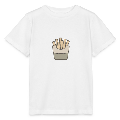 Bio Kinder T-Shirt "Pommes" - Weiß