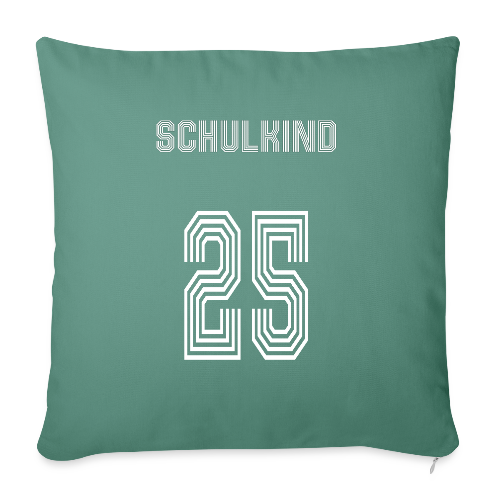 Sofakissen mit Füllung 44 x 44 cm "Schulkind 2025" - Tanngrün