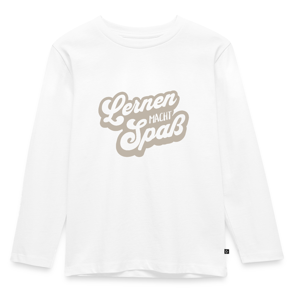 Kinder Langarmshirt "Lernen macht Spaß" - Weiß
