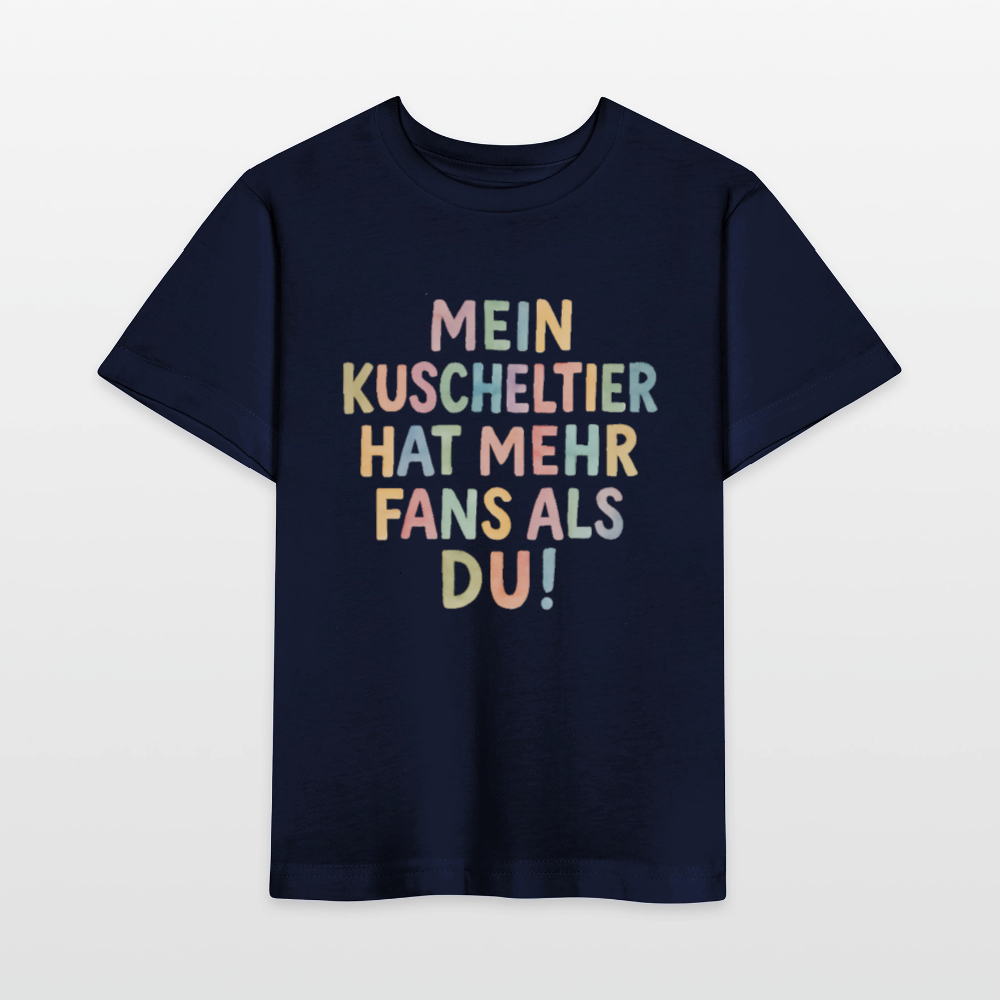 Bio Kinder T-Shirt "Mein Kuscheltier" - Navy