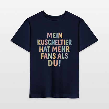 Bio Kinder T-Shirt "Mein Kuscheltier" - Navy