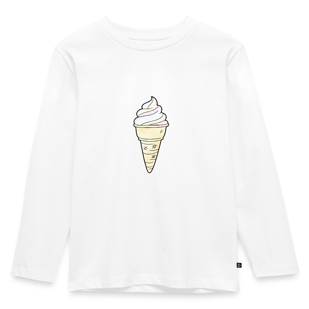 Kinder Langarmshirt "Softeis" - Weiß