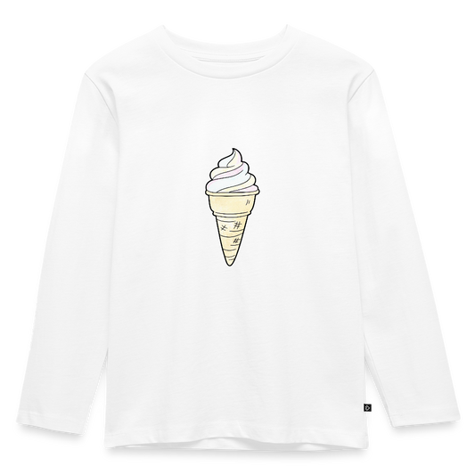Kinder Langarmshirt "Softeis" - Weiß