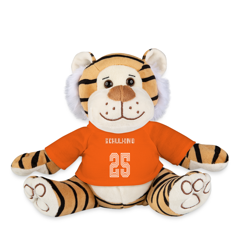 Plüschtiger "Schulkind 2025" - Goldorange