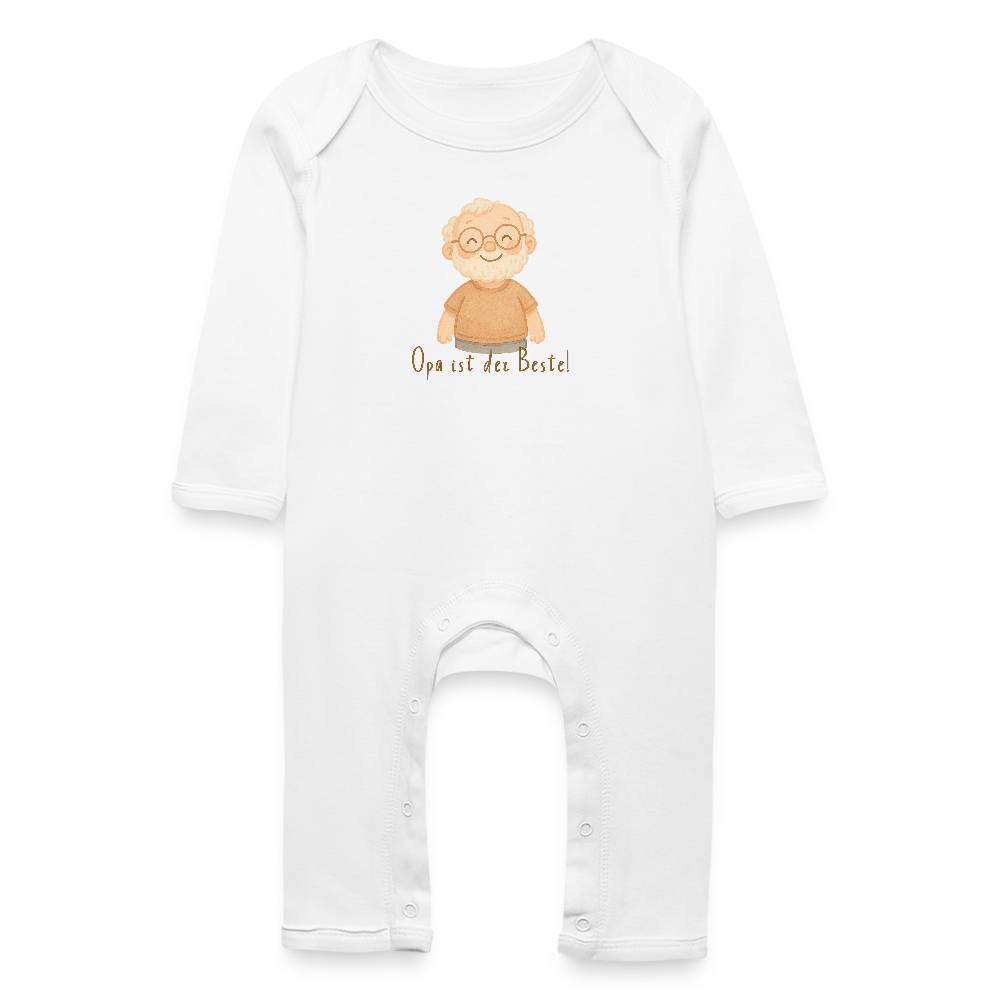 Bio Baby Strampler "Opa ist der Beste" - Weiß