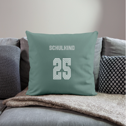 Sofakissen mit Füllung 44 x 44 cm "Schulkind 2025" - Tanngrün