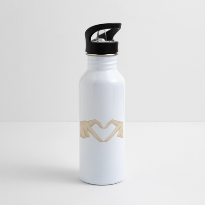 Trinkflasche "Herz" - Weiß
