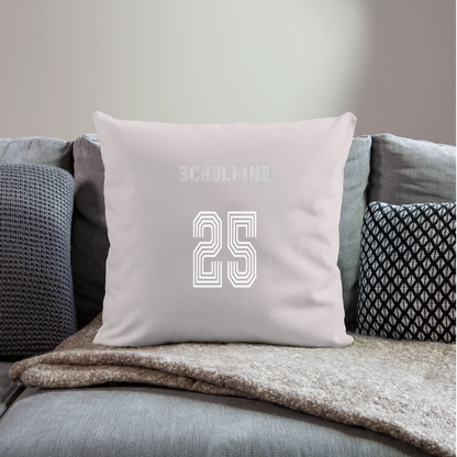Sofakissen mit Füllung 44 x 44 cm "Schulkind 2025" - helles Taupe