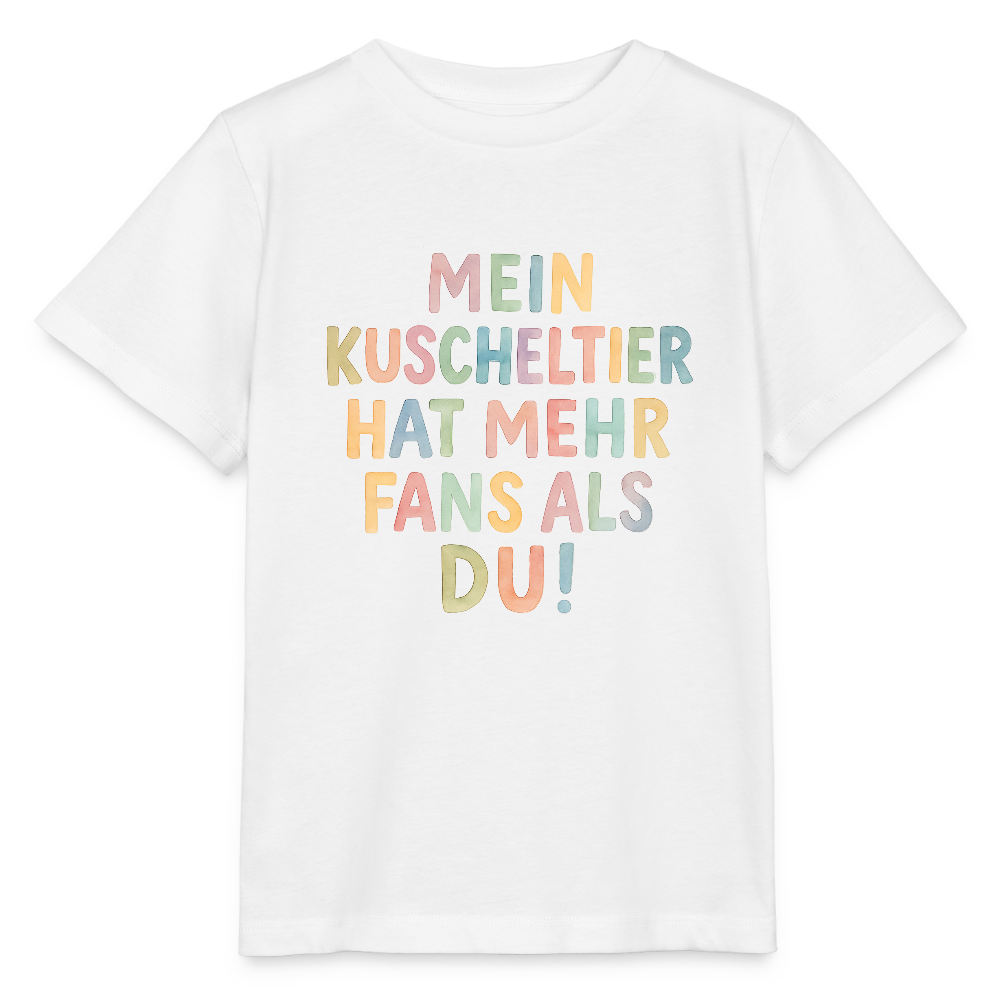 Bio Kinder T-Shirt "Mein Kuscheltier" - Weiß