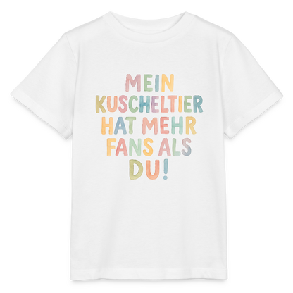 Bio Kinder T-Shirt "Mein Kuscheltier" - Weiß