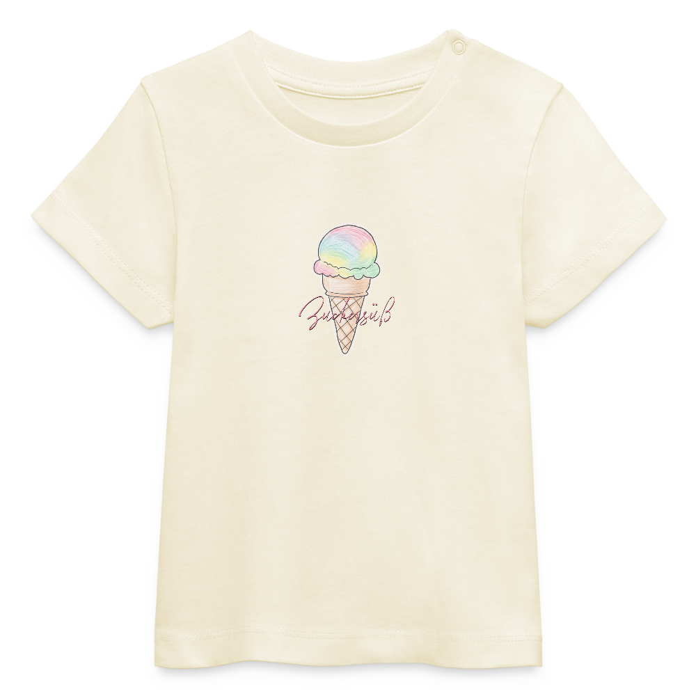 Bio Baby T-Shirt "Zuckersüß" - Weißgrau